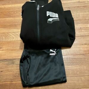 Puma Kids Black and White Hoodie